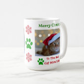 Christmas Best Cat Mom Ever Pet Foto Kaffeetasse (VorderseiteRechts)