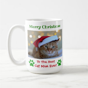 Christmas Best Cat Mom Ever Pet Foto Kaffeetasse