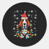 Christmas Bet Hound Cute Xmas Dog Owner Men Women Runder Aufkleber (Vorderseite)