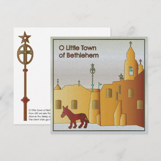 Christmas Bethlehem Feiertagskarte (Vorne/Hinten)