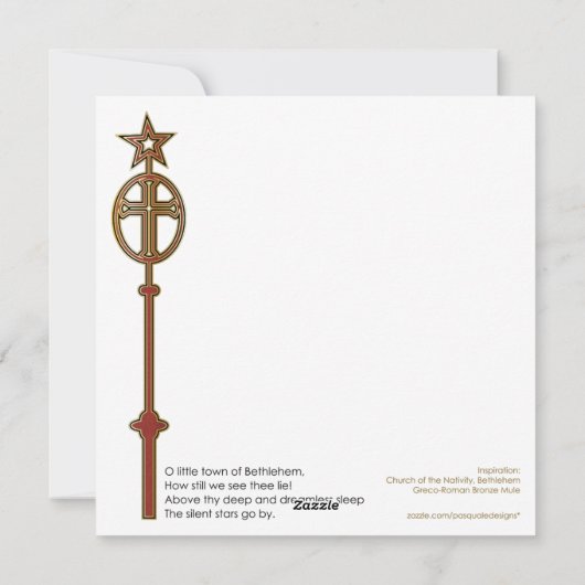 Christmas Bethlehem Feiertagskarte (Rückseite)