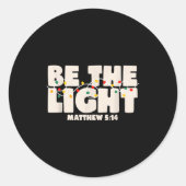 Christmas Bible Verse Be The Light Matthew 5_14 Runder Aufkleber (Vorderseite)