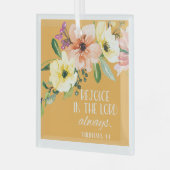  Christmas Bible Verse Glass Ornament Aus Glas (Vorderseite links)