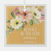  Christmas Bible Verse Glass Ornament Aus Glas (Vorderseite)