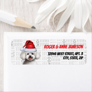 Christmas Bichon Frise Dog Feiertagsadresse