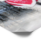 Christmas Bichon Frise Dog Poster (Ecke)
