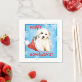 Christmas Bichon Serviette (Beispiel)