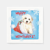 Christmas Bichon Serviette (Vorderseite)