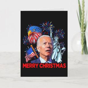 Christmas Biden Funny Joe Biden Konfuse Xmas Feiertagskarte