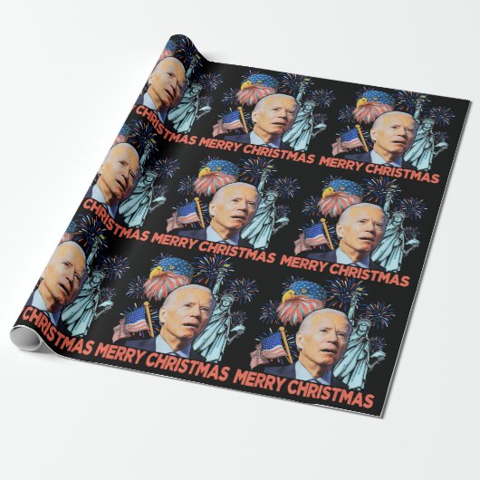 Christmas Biden Funny Joe Biden Konfuse Xmas Geschenkpapier (Ungerollt)