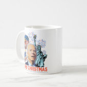 Christmas Biden Funny Joe Biden Konfuse Xmas Kaffeetasse (Vorderseite Links)