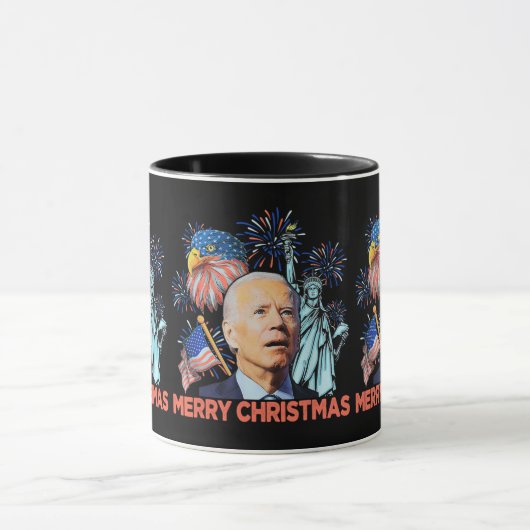 Christmas Biden Funny Joe Biden Konfuse Xmas Tasse (Zentrum)