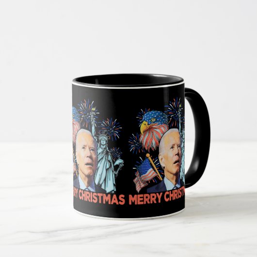 Christmas Biden Funny Joe Biden Konfuse Xmas Tasse (VorderseiteRechts)