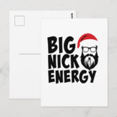 Christmas Big Nick Energy Postkarte (Vorne/Hinten)