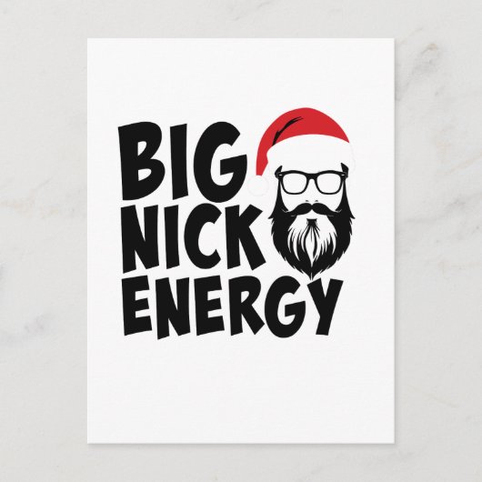 Christmas Big Nick Energy Postkarte (Vorderseite)
