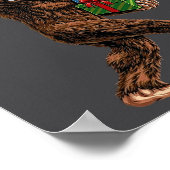 Christmas Bigfoot Santa Hat Funny Sasquatch Big Fo Poster (Ecke)