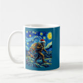 Christmas Bigfoot Santa Hat Van Gogh Starry Night  Kaffeetasse (Links)