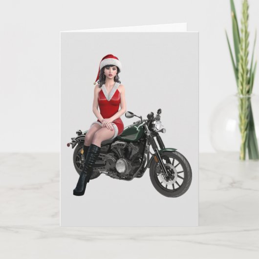 CHRISTMAS BIKER MOTORRADFAHRZEUGKARTEN KARTE (Vorderseite)