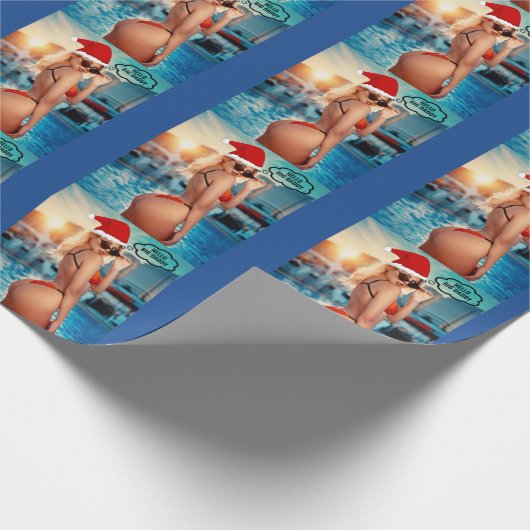 CHRISTMAS BIKINI MÄDCHEN BIG HINTERN "HELLO BIG DA GESCHENKPAPIER (Ecke)