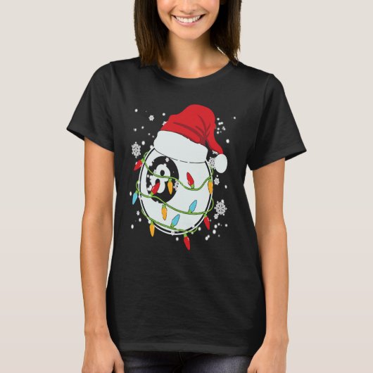 Christmas Billiard Funny Christmas Lights Xmas T-Shirt (Vorderseite)