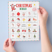 Christmas Bingo Cards | Kids Christmas Party Game Flyer (Hand)