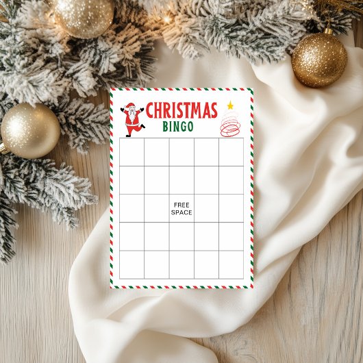 Christmas Bingo Cards | Kids Christmas Party Game Flyer