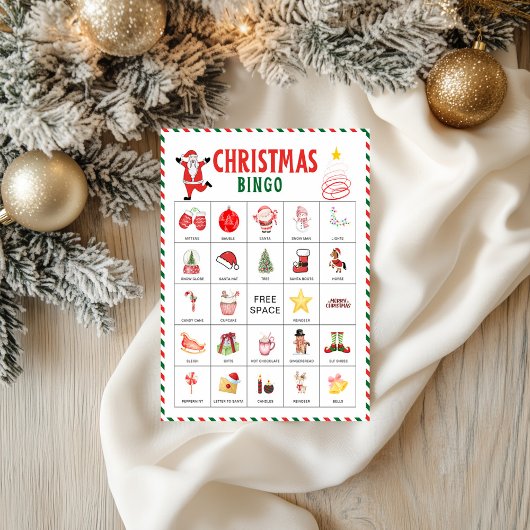Christmas Bingo Cards | Kids Christmas Party Game Flyer