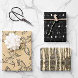 Christmas Birch Forest Fashion Ayasha Logo Geschenkpapier Set