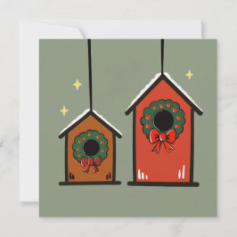 Christmas Birdhouse – Cozy Minimal Design Karte