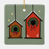Christmas Birdhouses Ornament – Cozy Minimal  (Rückseite)