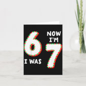 Christmas Birthday 6 To 7 Age Upgrade Candy 67 Mem Karte (Vorderseite)