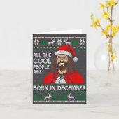 Christmas Birthday Humor Funny Jesus Born In Decem Karte (Gelbe Blume)