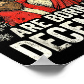 Christmas Birthday Humor Funny Jesus Born In Decem Poster (Ecke)