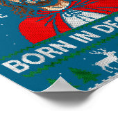 Christmas Birthday Humor Funny Jesus Born In Decem Poster (Ecke)