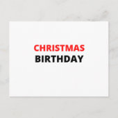 CHRISTMAS BIRTHDAY POSTKARTE (Vorderseite)