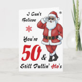 Christmas Birthday Santa Claus Sunglasses Funny Karte (Vorderseite)