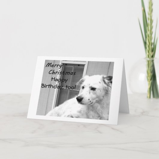 CHRISTMAS BIRTHDAY WISHUS WIRD WAHR FEIERTAGSKARTE (Vorderseite)