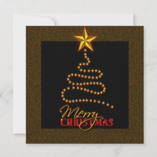 Christmas Black and Gold Party Einladung laden ein