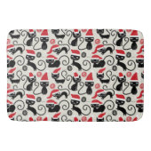 Christmas Black Cat Badematte (Vorderseite)