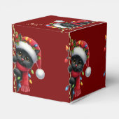 Christmas Black Cat Holiday Favor Box Geschenkschachtel (Rückseite)