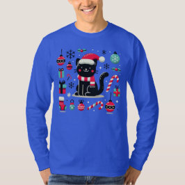 Christmas Black Cat T-Shirt