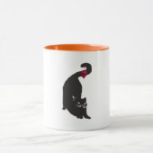 Christmas Black Cat Tasse (Zentrum)