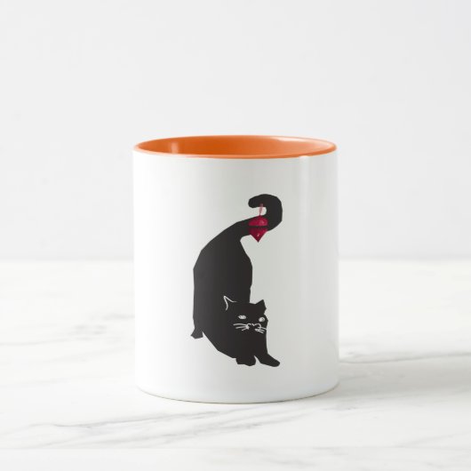 Christmas Black Cat Tasse (Zentrum)