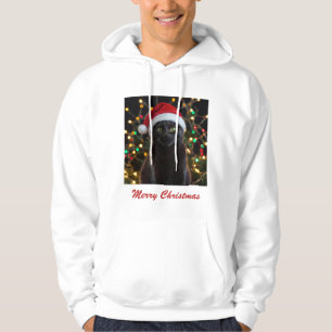 Christmas Black Cat - Weihnachtsmannmütze Personal Hoodie