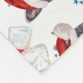 Christmas Black Cat with Red Scarf Fleecedecke (Ecke)