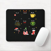 Christmas Black Cats Merry Christmas Cute Holiday Mousepad (Mit Mouse)