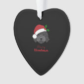 Christmas Black Cockapoo, Cavapoo, Cavoodle, Merry Ornament (Vorderseite)