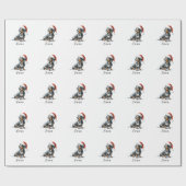 Christmas Black Dackel Hund-Hund Wrapping Paper Geschenkpapier (Flach)