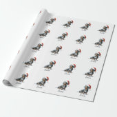 Christmas Black Dackel Hund-Hund Wrapping Paper Geschenkpapier (Ungerollt)