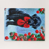 Christmas Black Dog Puzzle (Horizontal)
